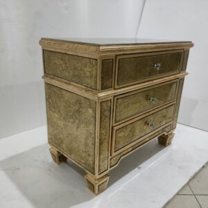 Gold Bedside Mirrored Table 0102006