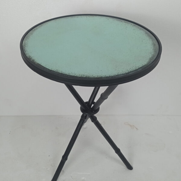 Green Antique Round Mirror Table 0102010