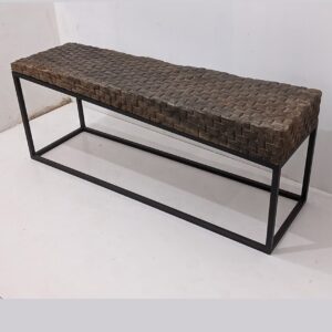 0103001 Anyam Bench Black Matte Metal