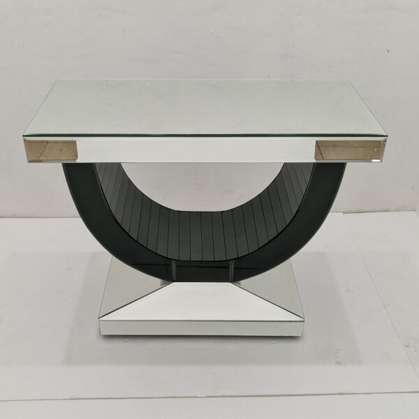 Rectangular U-Shaped Glass Console Table 0107010