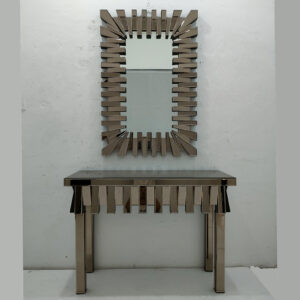 Brown Sunburn Mirrored Console Table 0107024