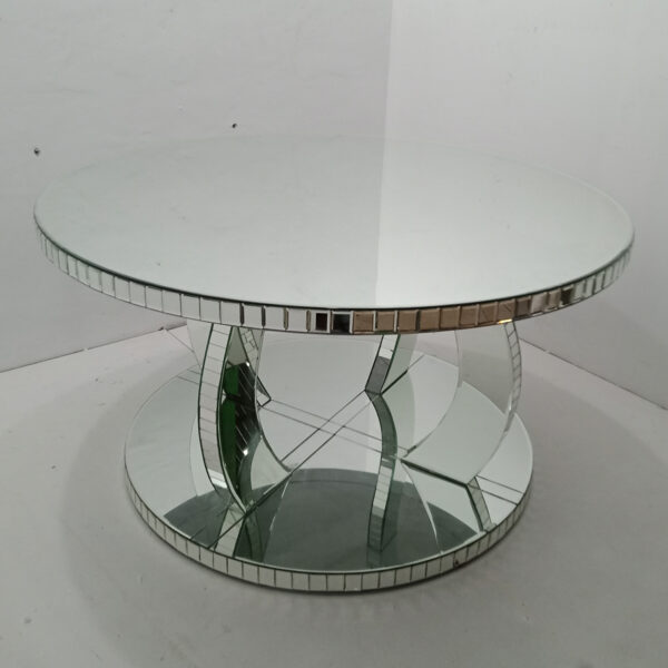 0108004 Silver Round Dining Table