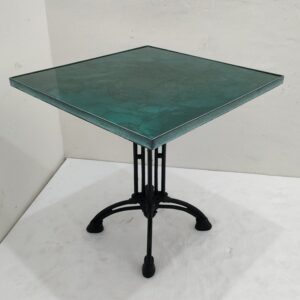 0108010 Mirror Table Metal With Green Picment