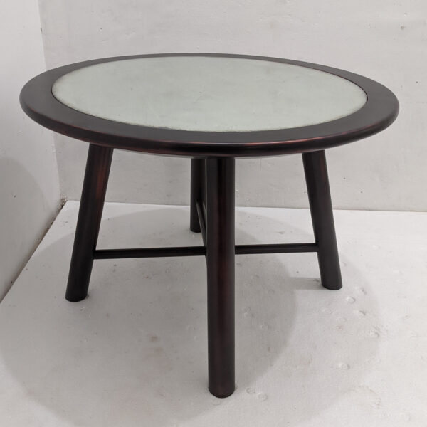 Round Brown Mahagony Wooden Table 0108016