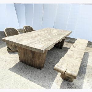 Set Bleaching Dining Table Suar Wood 0108021