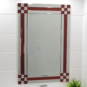 Red Modern Wall Mirror 0302008