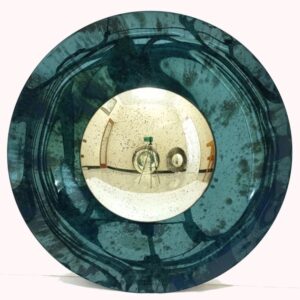 Double Concave Blue Antique Mirror 0303010