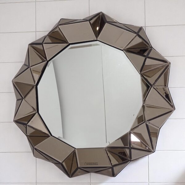 Round 3D Brown Mirror 0305001