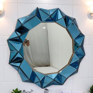 Round 3D Blue Mirror 0305004