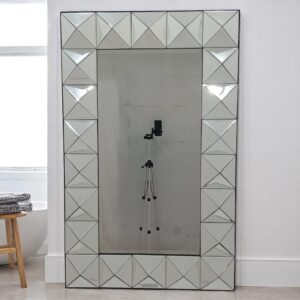 Silver 3D Diamond Rectangle Mirror 0305008
