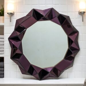Round 3D Purple Mirror 0305009