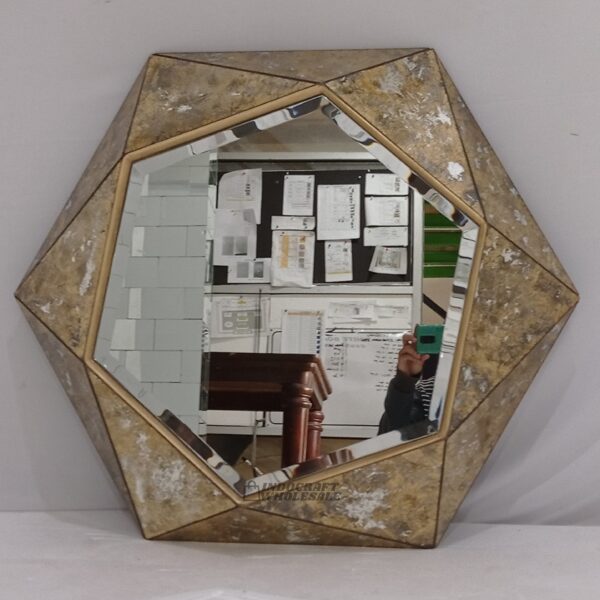 3D Mirror Gold Leaf MG 018044