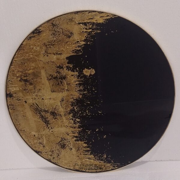 Round Eglomise GOLD BLACK MG 018065