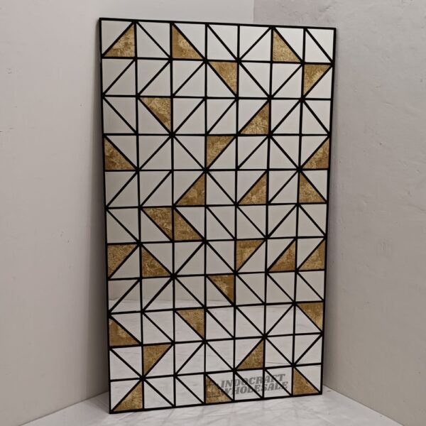 Rectangular Geometric Gold and Silver MG 018094