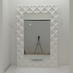 Rectangle Mirror White Frame Gloss 700005